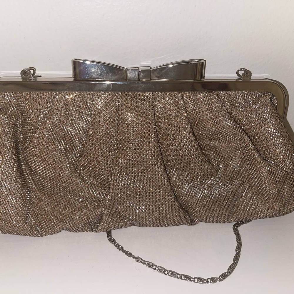 Event clutch, worn once. Gold color
